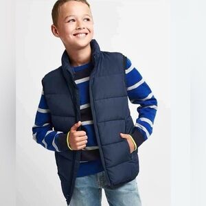GAP Kids Navy Blue Cold Weather Puffer Vest Boys Size L 10-12